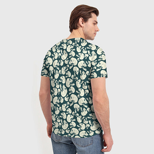 Мужская футболка Череп с боковой трещиной / 3D-принт – фото 4
