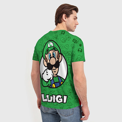 Мужская футболка Луиджи и Марио / 3D-принт – фото 4
