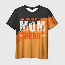 Мужская футболка Mom hero