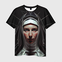 Мужская футболка Нейросеть: монахиня