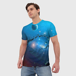 Футболка мужская Бесконечное космическое пространство - Nasa, цвет: 3D-принт — фото 2