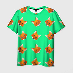 Мужская футболка Эстетика Полигональные лисы