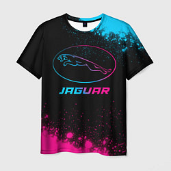 Мужская футболка Jaguar - neon gradient