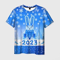 Мужская футболка Геометрический кролик 2023