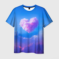 Мужская футболка Облако в форме сердца