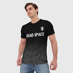 Футболка мужская Dead Space glitch на темном фоне: символ сверху, цвет: 3D-принт — фото 2