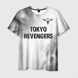 Мужская футболка Tokyo Revengers glitch на светлом фоне: символ све
