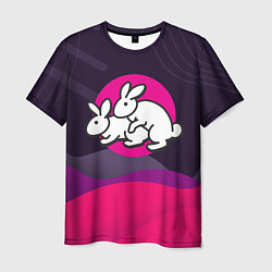 Мужская футболка Кролики love