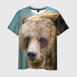 Мужская футболка Русский бурый медведь