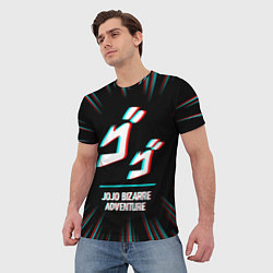 Футболка мужская Символ JoJo Bizarre Adventure в стиле glitch на те, цвет: 3D-принт — фото 2