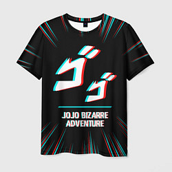 Мужская футболка Символ JoJo Bizarre Adventure в стиле glitch на те