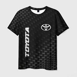 Мужская футболка Toyota карбоновый фон