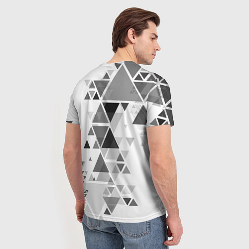 Мужская футболка Графика-треугольник / 3D-принт – фото 4