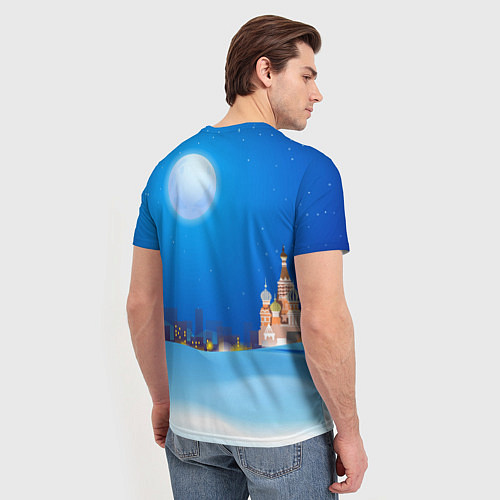 Мужская футболка Зайчиха на Красной площади / 3D-принт – фото 4