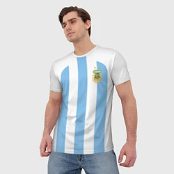 Футболка мужская Сборная Аргентины ЧМ 2022, цвет: 3D-принт — фото 2