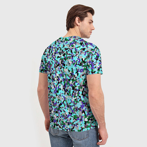 Мужская футболка Абстрактные разноцветные пятна / 3D-принт – фото 4