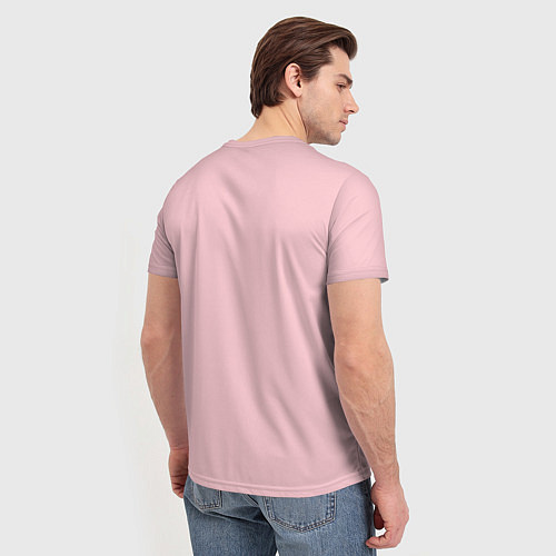 Мужская футболка Цветущая сакура с иероглифом cолнце / 3D-принт – фото 4