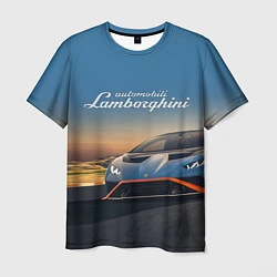 Футболка мужская Lamborghini Huracan STO - car racing, цвет: 3D-принт