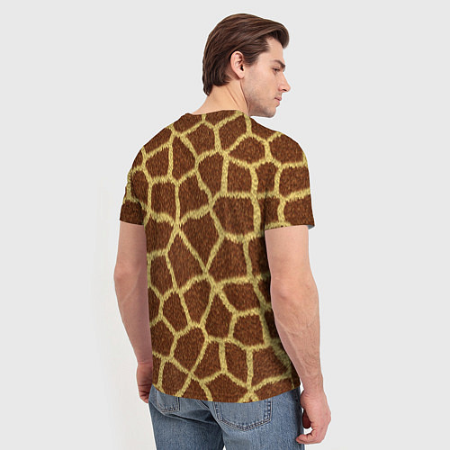Мужская футболка Текстура жирафа / 3D-принт – фото 4