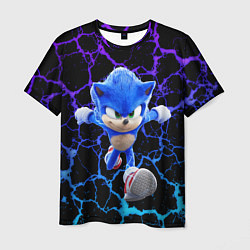 Мужская футболка Sonic неоновый мрамор