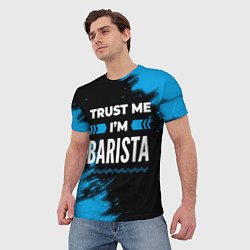 Футболка мужская Trust me Im barista dark, цвет: 3D-принт — фото 2