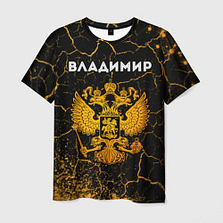 Мужская футболка Владимир и зологой герб РФ