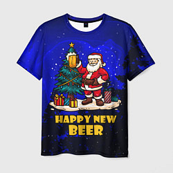 Мужская футболка С новым пивом, новогодний