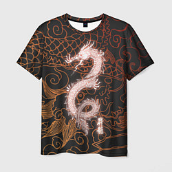 Мужская футболка Японский неоновый дракон