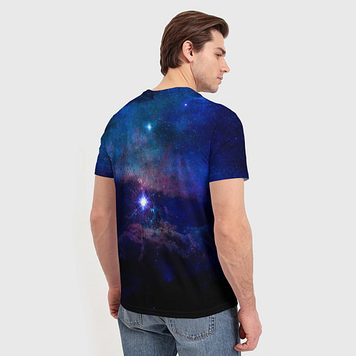 Мужская футболка Звёздное небо / 3D-принт – фото 4