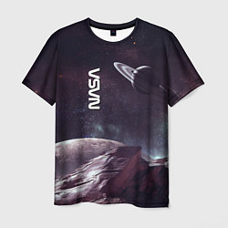 Мужская футболка Космический пейзаж - Saturn - Nasa