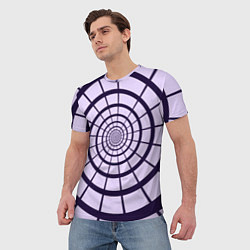 Футболка мужская Спираль - оптическая иллюзия, цвет: 3D-принт — фото 2