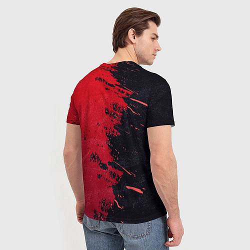 Мужская футболка Черное и красное / 3D-принт – фото 4