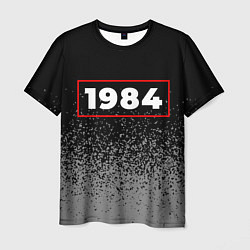 Мужская футболка 1984 - в красной рамке на темном