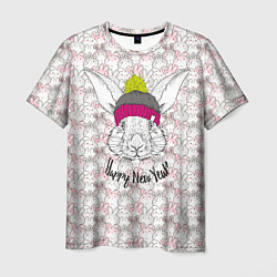 Мужская футболка Морда кролика 2023