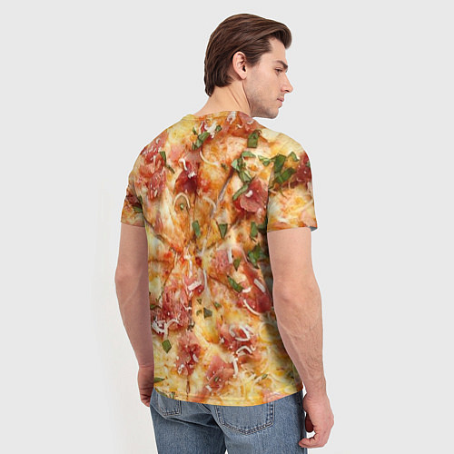 Мужская футболка Вкусная пицца / 3D-принт – фото 4
