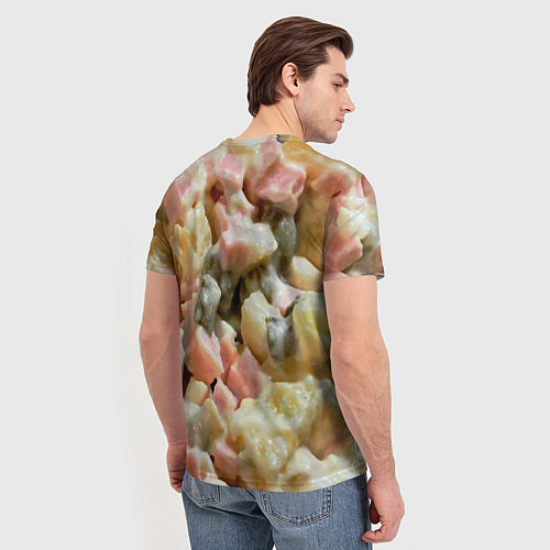 Мужская футболка Салат оливье / 3D-принт – фото 4