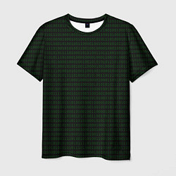 Мужская футболка Однотонный двоичный код