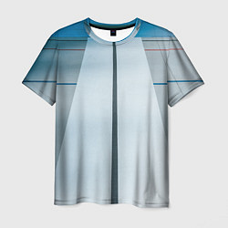 Мужская футболка Абстрактные линии и цветные пластины