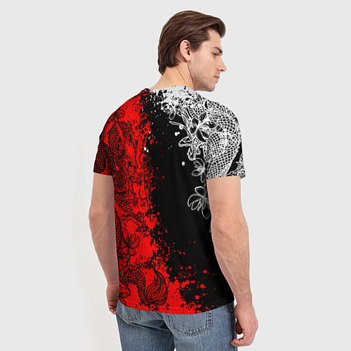 Мужская футболка Самурай и драконы / 3D-принт – фото 4