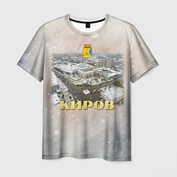 Мужская футболка Киров - Площадь Лепсе зимой