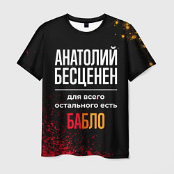 Мужская футболка Анатолий бесценен, а для всего остального есть ден