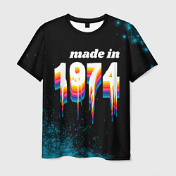 Мужская футболка Made in 1974: liquid art
