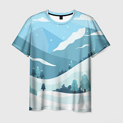 Мужская футболка Заснеженные горы