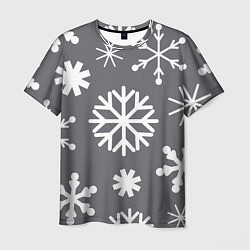 Мужская футболка Snow in grey