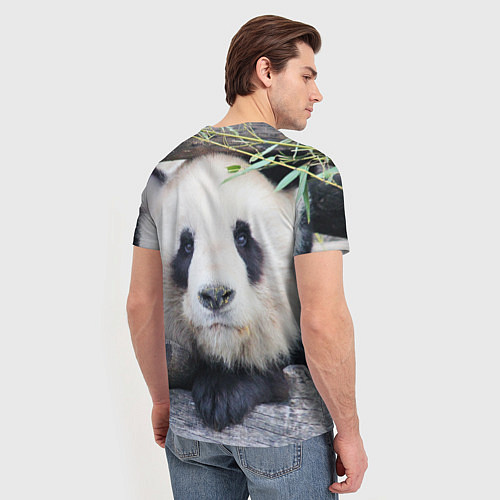 Мужская футболка Панда отдыхает / 3D-принт – фото 4