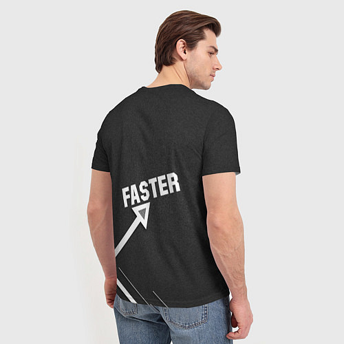 Мужская футболка Faster гонки JDM / 3D-принт – фото 4