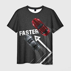 Мужская футболка Faster гонки JDM