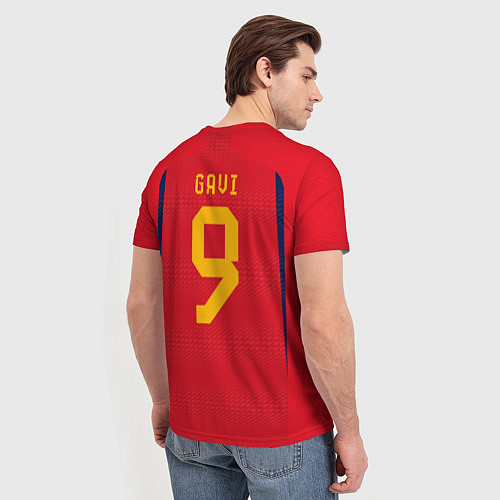 Мужская футболка Гави ЧМ 2022 сборная Испании / 3D-принт – фото 4