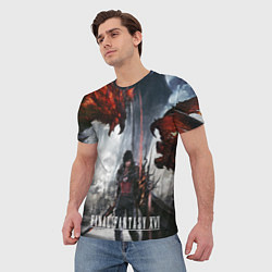 Футболка мужская Клайв и Феникс Final fantasy 16, цвет: 3D-принт — фото 2
