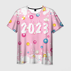 Мужская футболка White and pink 2023